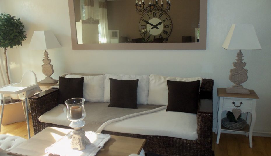 Decoration salon moderne couleur marron