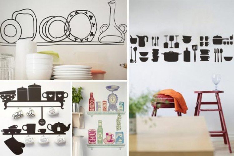Decoration murale cuisine noire
