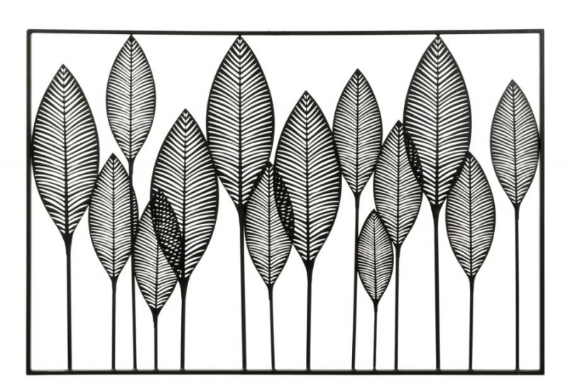 Décoration murale métal feuille