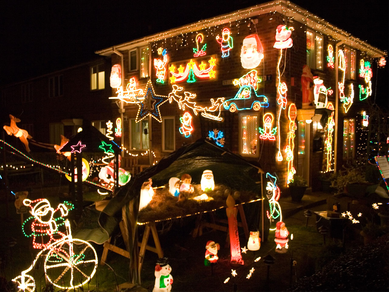 Décoration de maison de noel