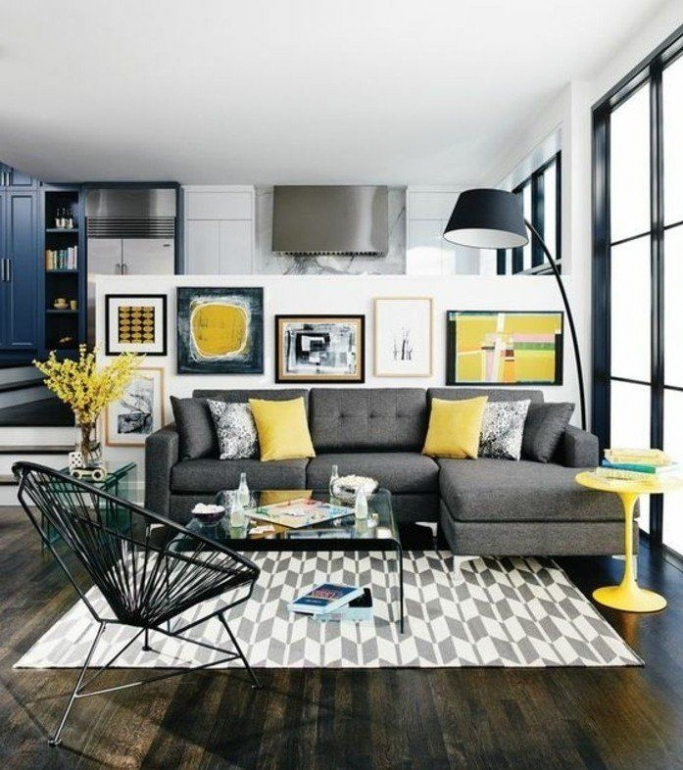 Salon gris decoration