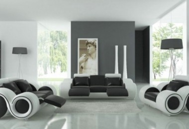Decoration murale salon gris