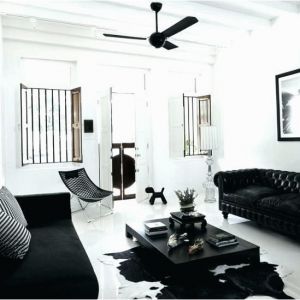 Decoration salon noir blanc gris