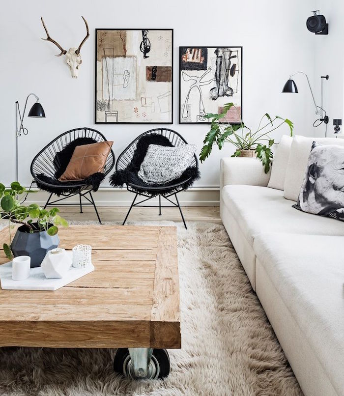 Décoration scandinave salon cadre
