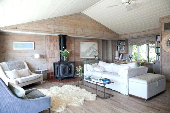 Decoration salon chalet moderne