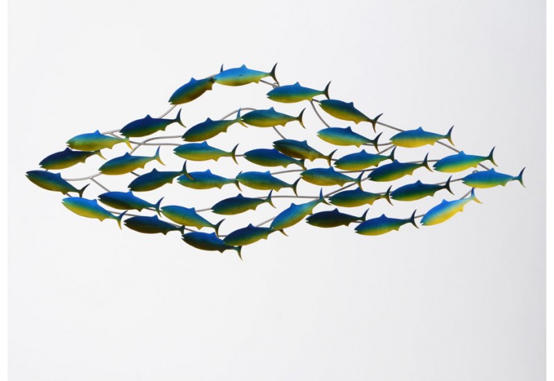 Décoration murale poissons métal