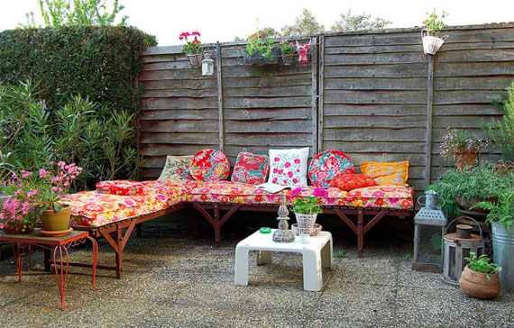 Decoration jardin boheme