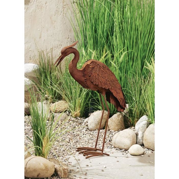 Décoration de jardin en métal rouillé