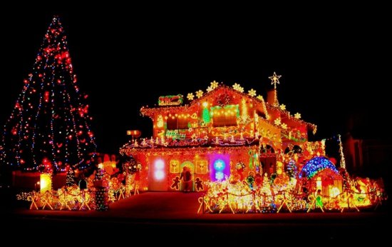 Maison decoration de noel exterieur