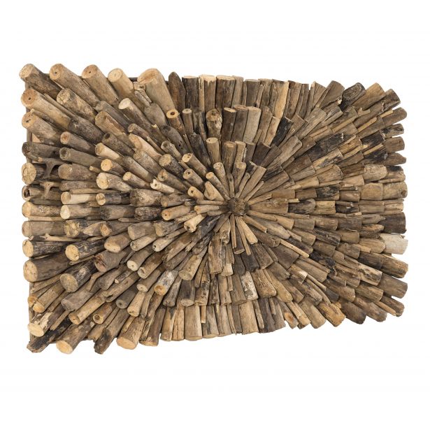 Décoration murale rondin de bois