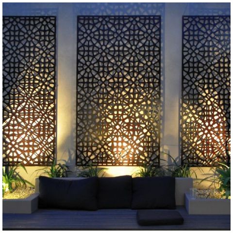 Décoration murale extérieure en métal