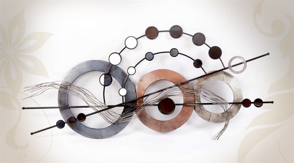 Decoration murale metal rouge