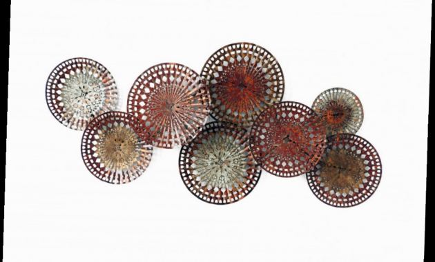 Decoration murale metal bronze