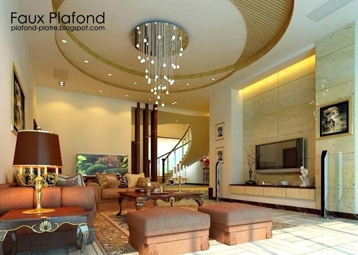 Decoration de plafond de salon