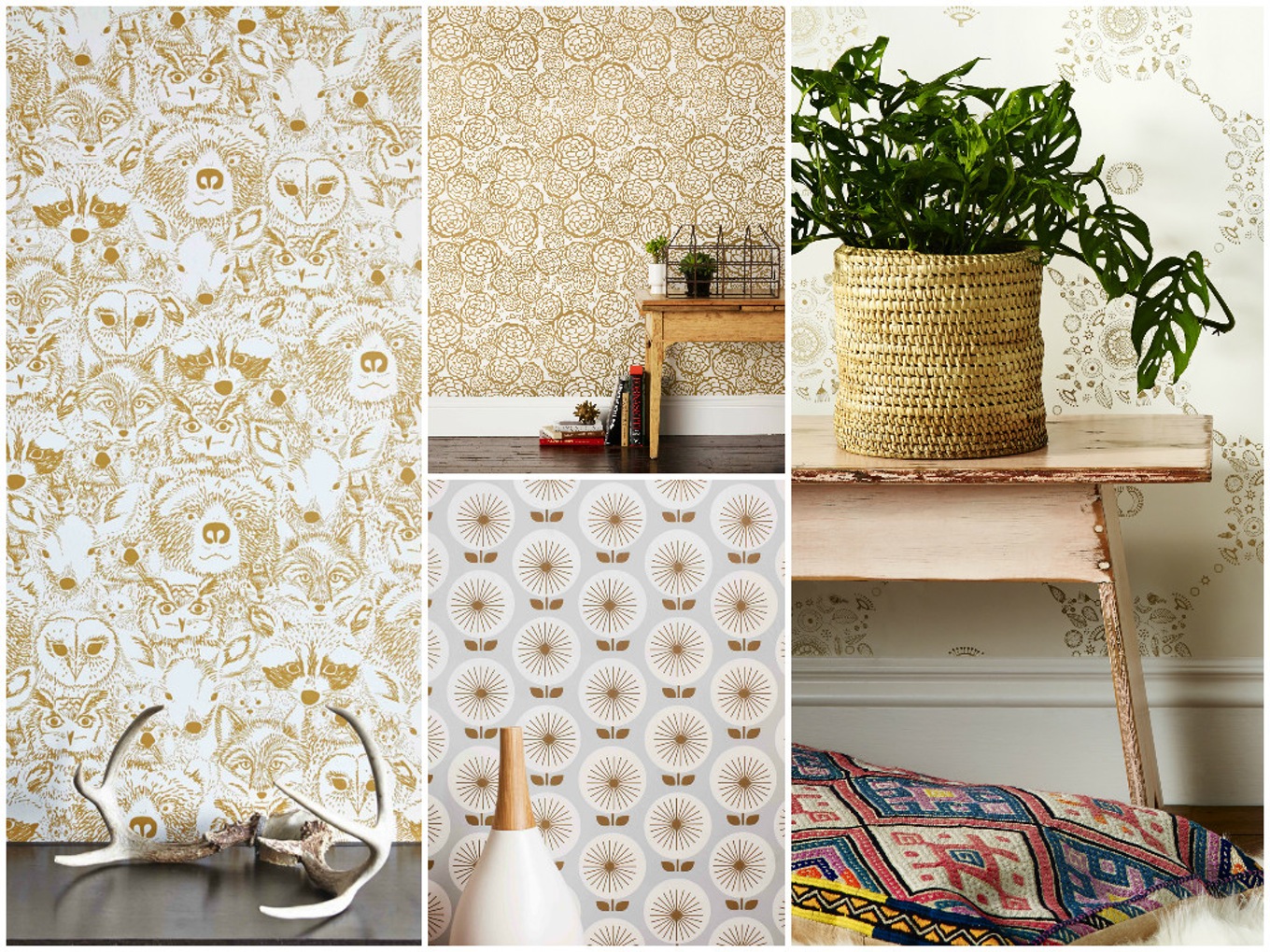 Décoration murale avec papier peint