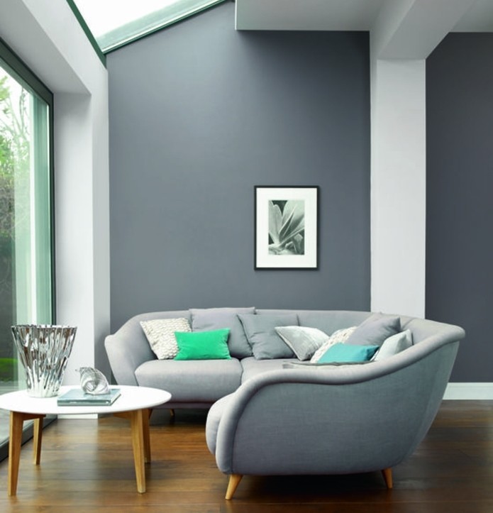 Decoration salon avec du gris