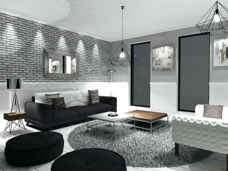 Décoration salon en gris et blanc