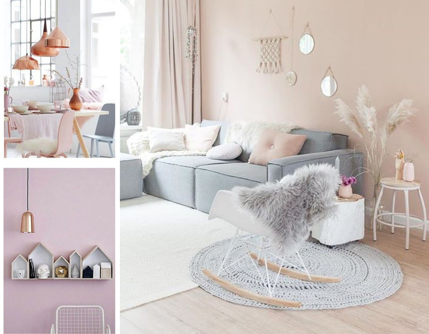 Decoration salon couleur cuivre