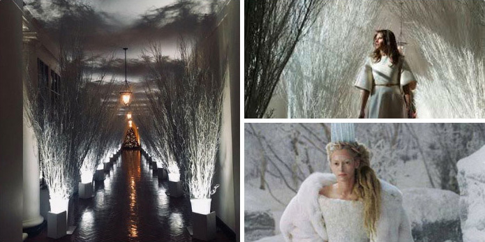 Maison blanche decoration de noel 2017