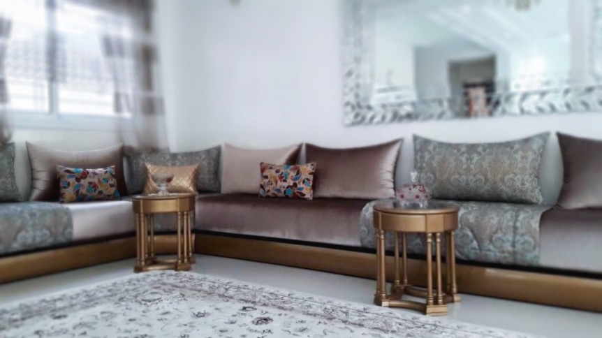 Decoration salon marocain contemporain