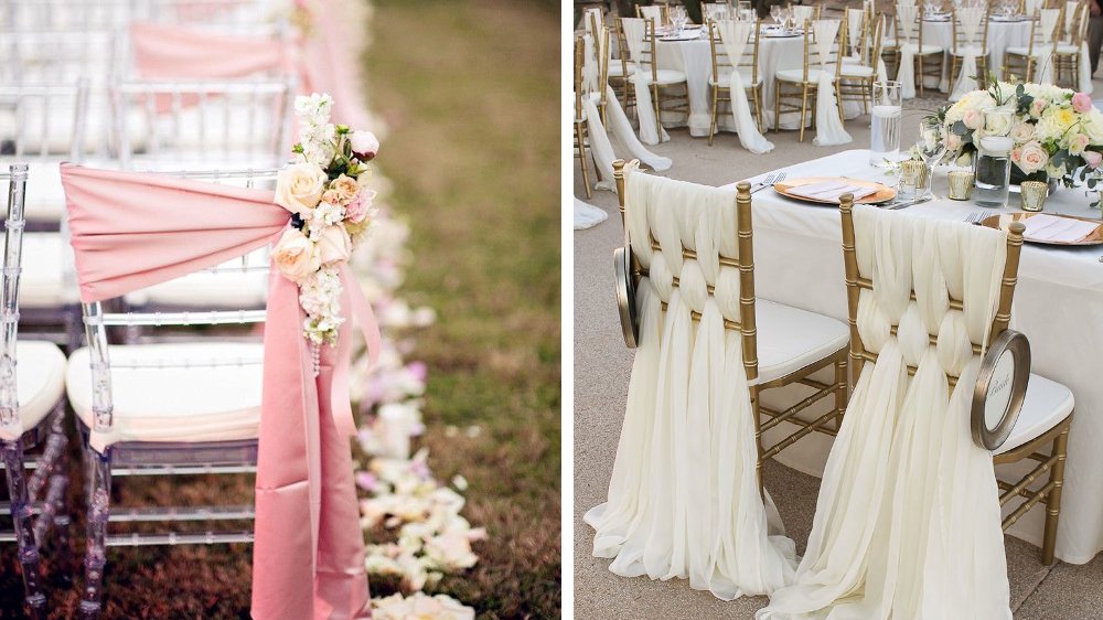 Decoration chaise jardin mariage