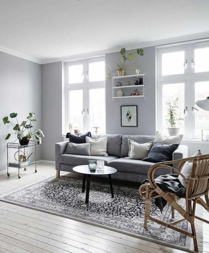 Decoration gris salon