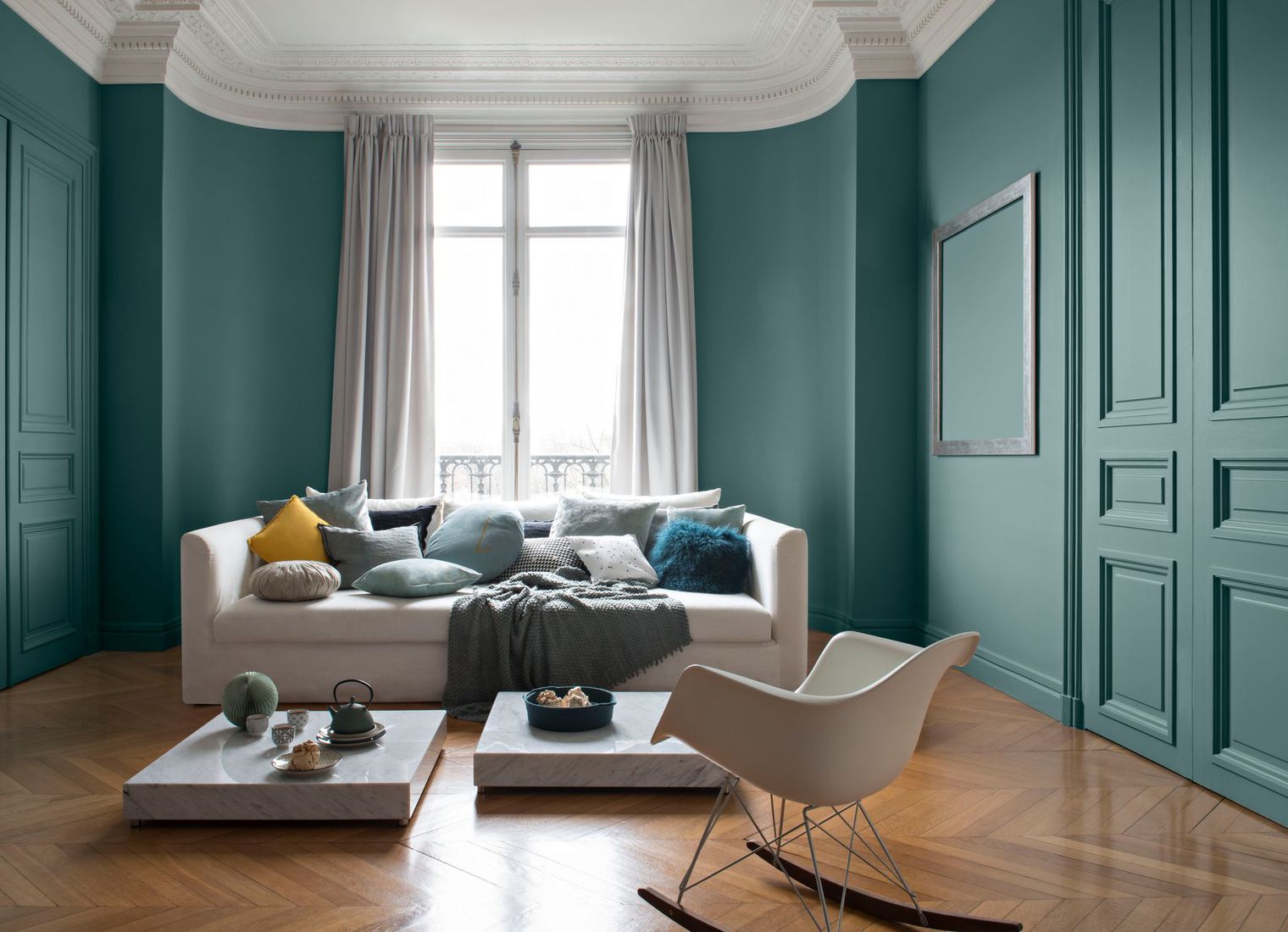 Accessoire decoration bleu turquoise salon