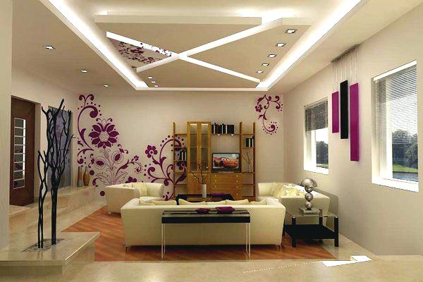 Decoration plafond salon moderne