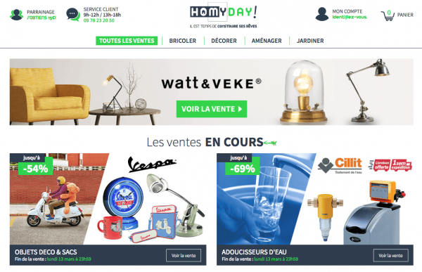 Vente privée décoration maison
