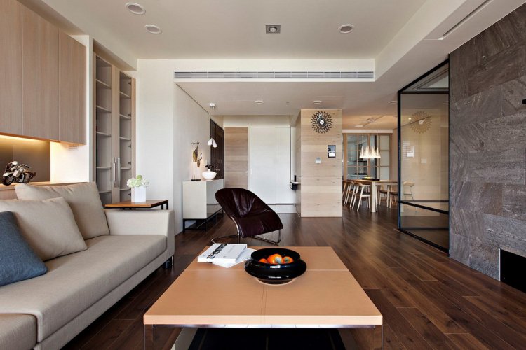 Decoration interieur parquet marron