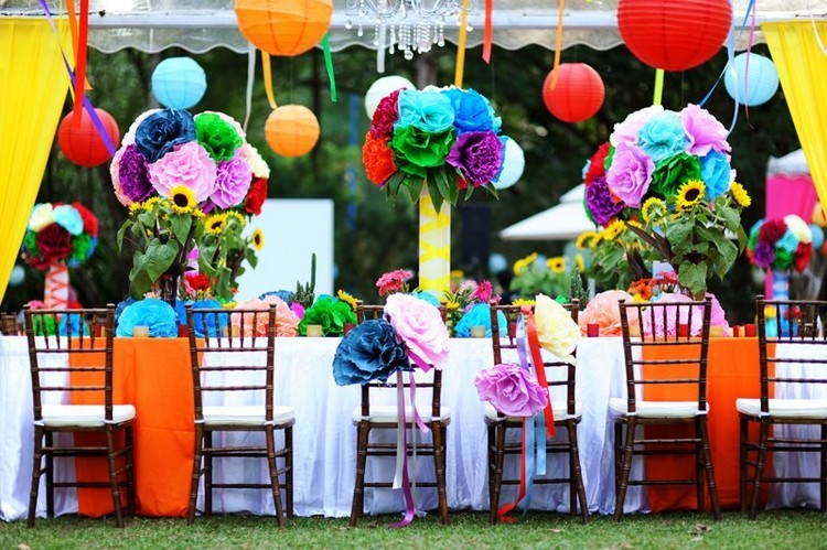 Décoration jardin coloré