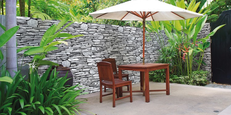 Décoration jardin mur