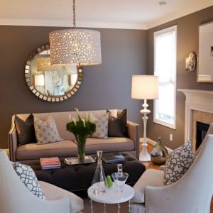 Decoration salon canape beige