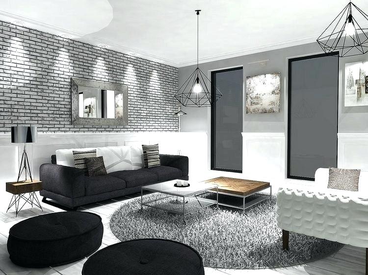 Décoration salon canapé noir