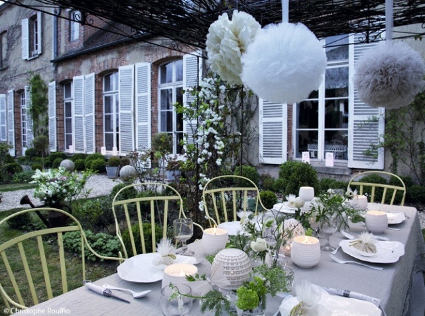Decoration jardin mariage champetre