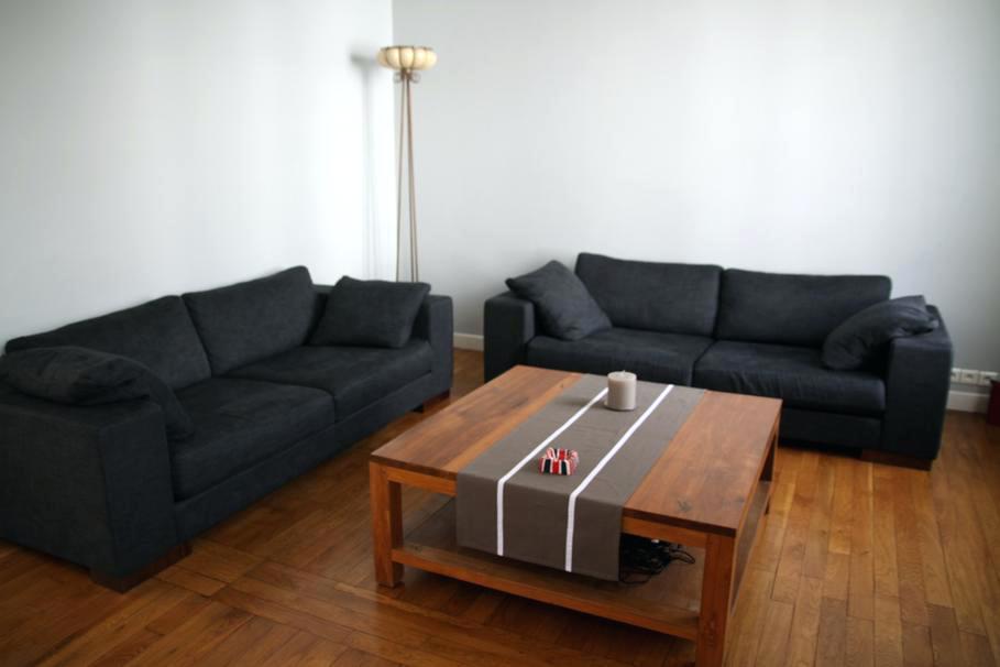 Decoration salon parquet marron