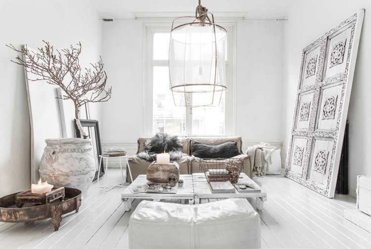 Decoration interieur salon bois