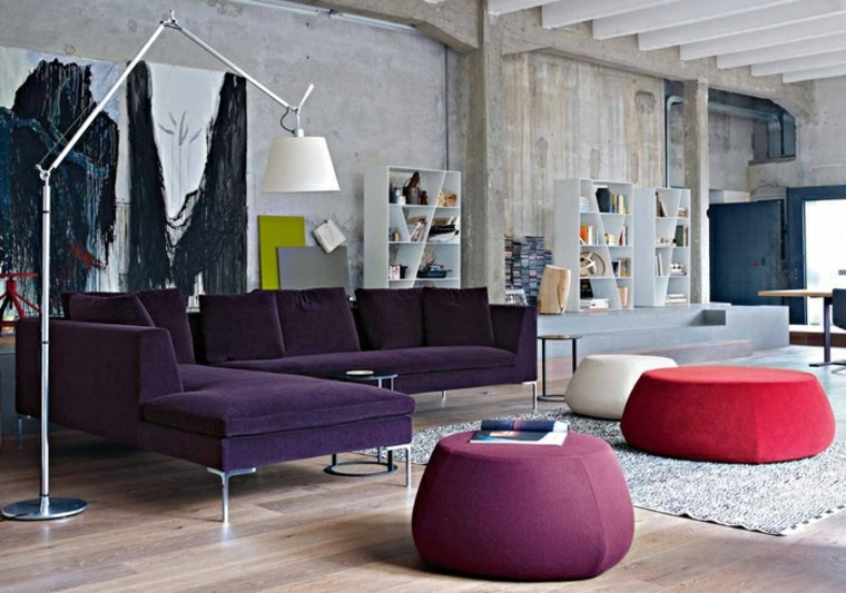 Decoration de salon style industriel