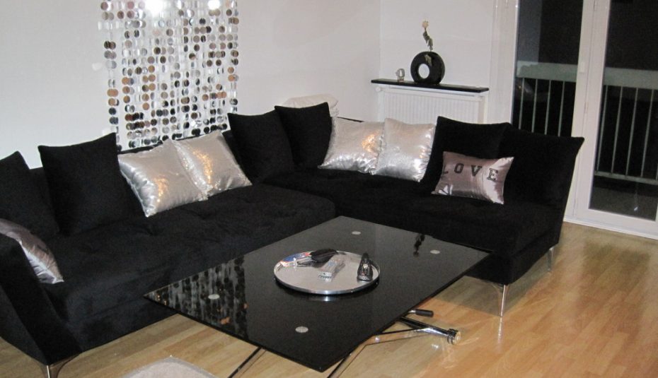 Décoration salon argent