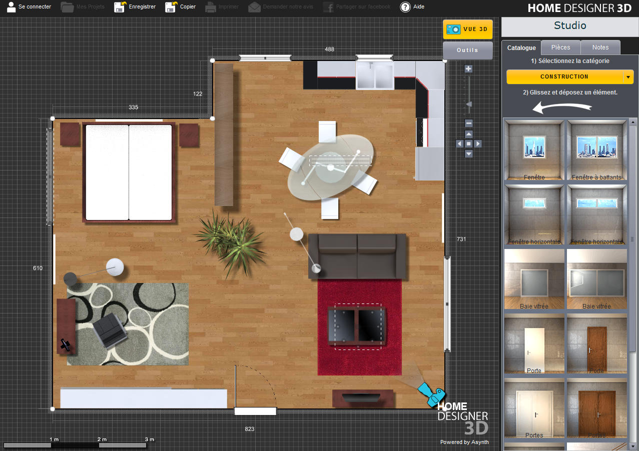 Logiciel decoration salon