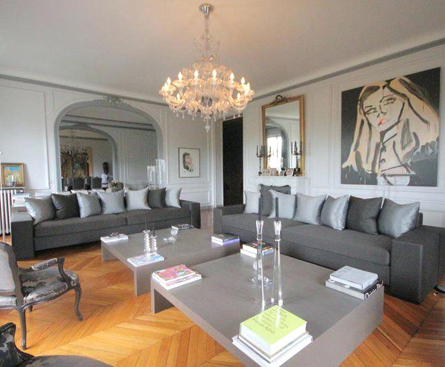 Decoration salon avec parquet