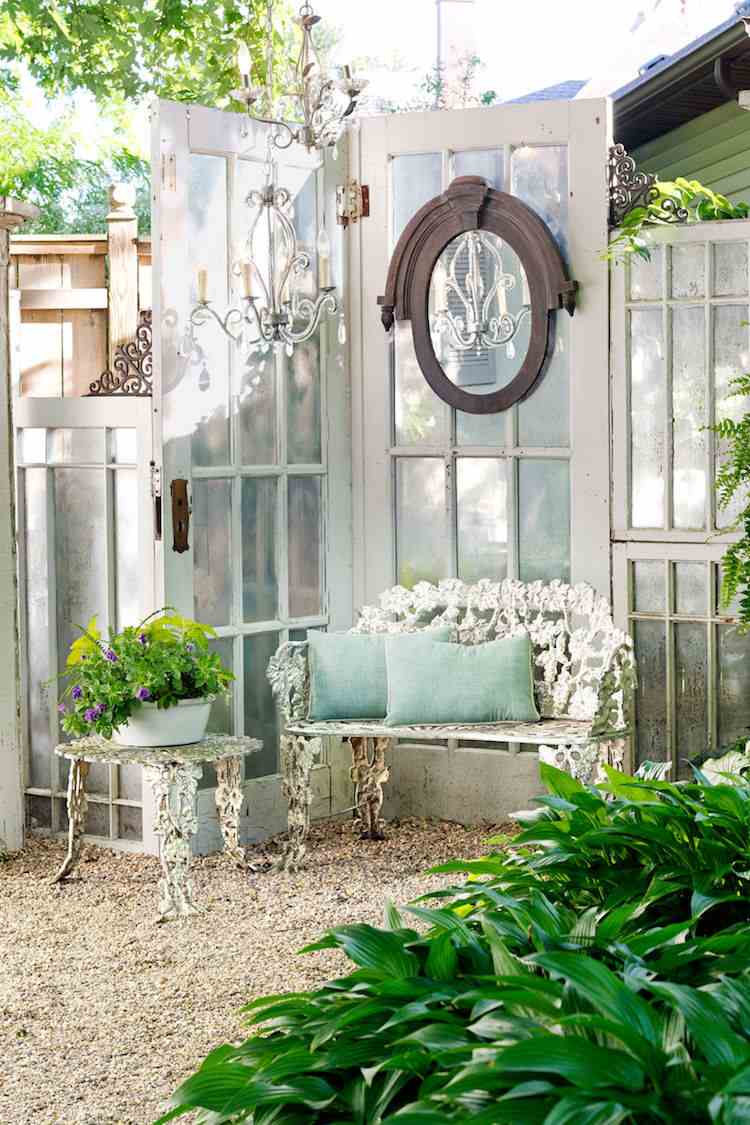 Decoration jardin miroir