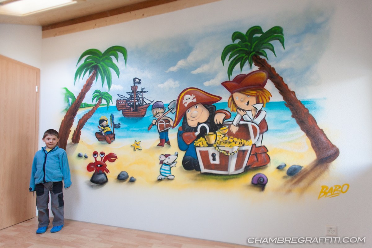 Decoration murale chambre pirate