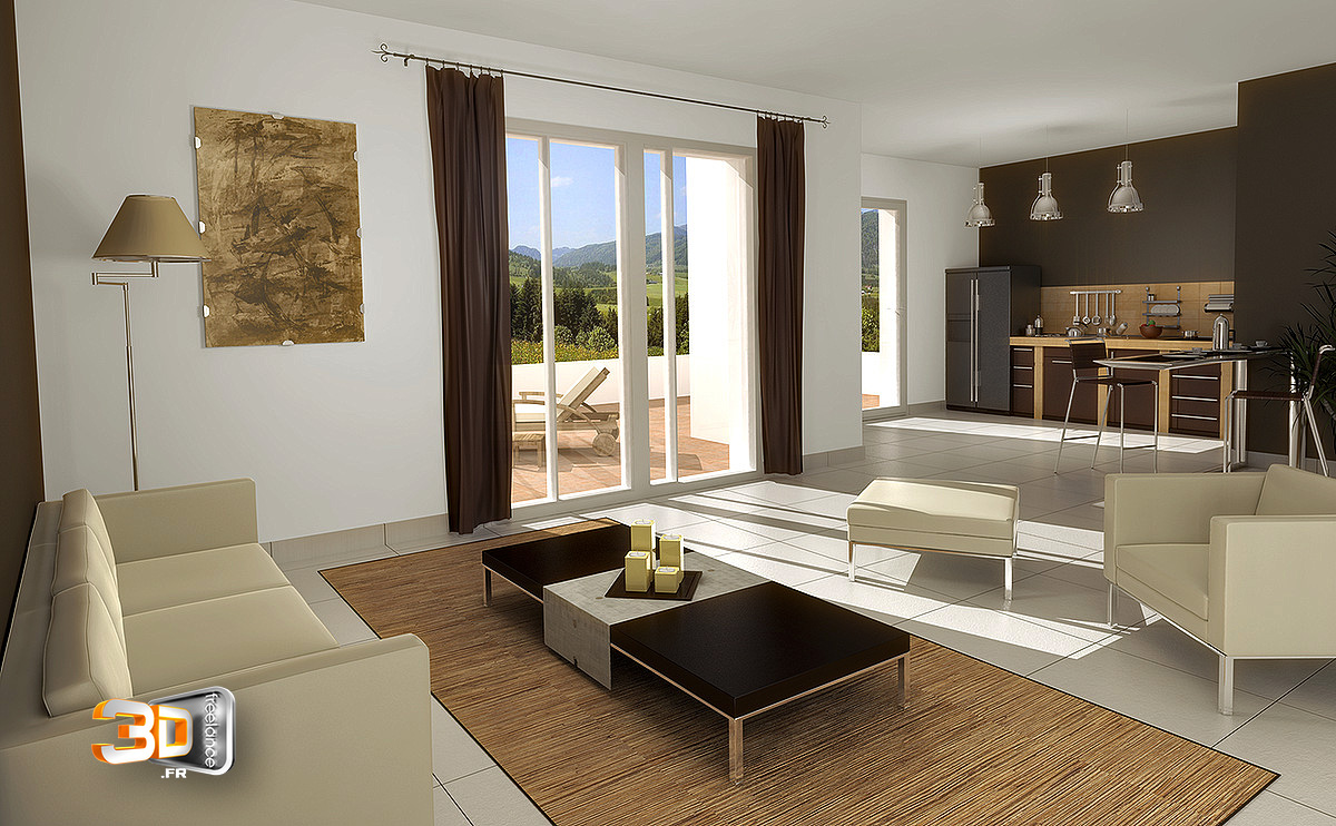 Decoration intérieur 3d