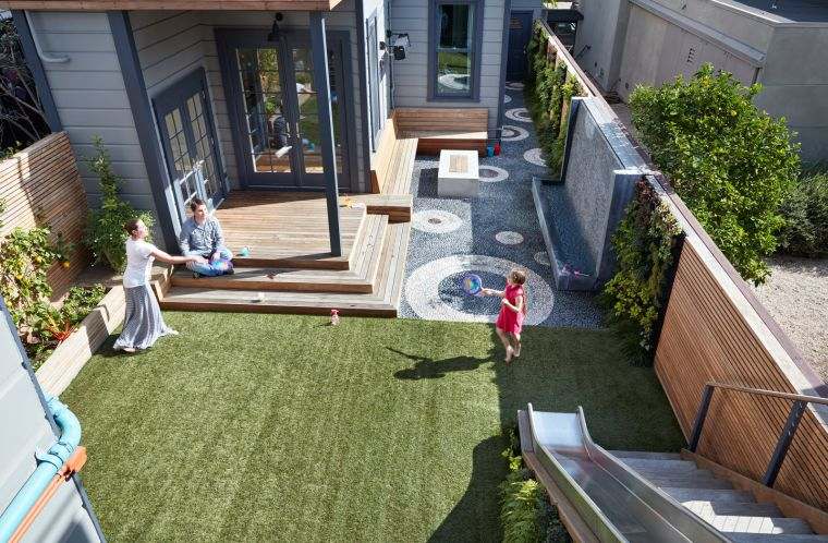 Caillou beton pour decoration pour jardin