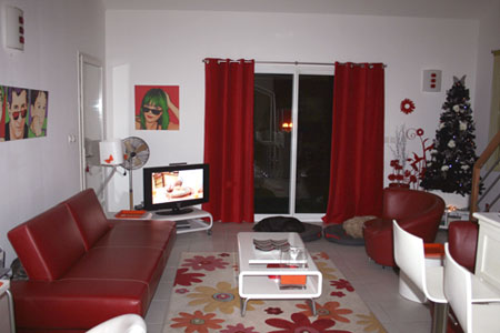 Salon rouge decoration