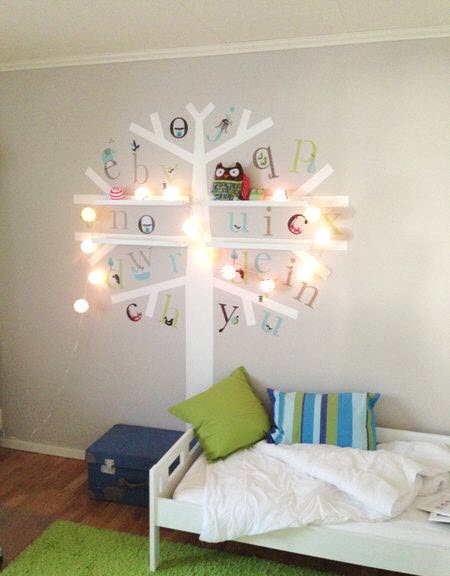 Decoration murale arbre chambre bebe