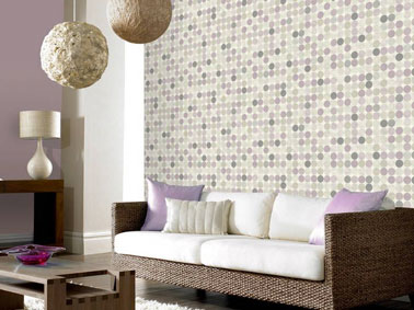 Decoration papier peint salon
