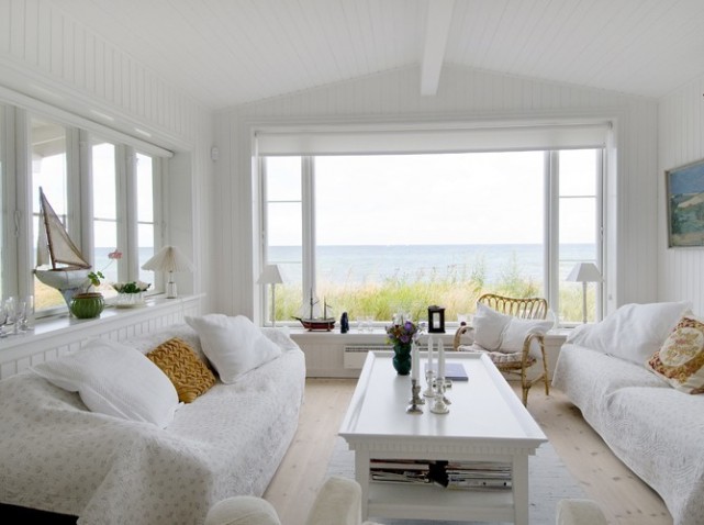 Decoration salon en blanc