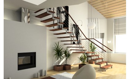 Decoration descente escalier interieur